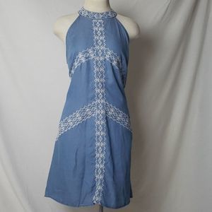 BLU‎ PEPPER Jean Tribal Embroidery Midi Dress Small